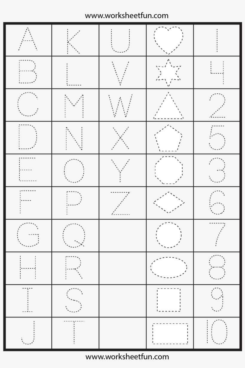 Dotted Line Letters To Trace - Trace Numbers And Shapes for Dotted Line Letters For Tracing