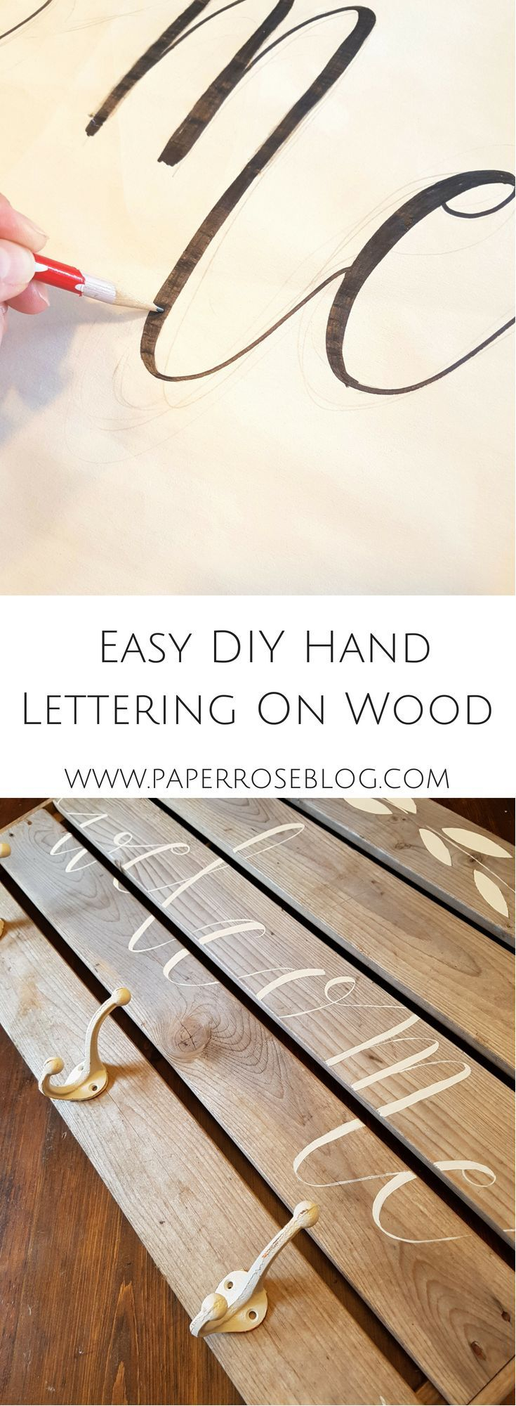 Easy Diy Lettering On Wood | Arts And Crafts | Woodworking within Tracing Letters Onto Wood