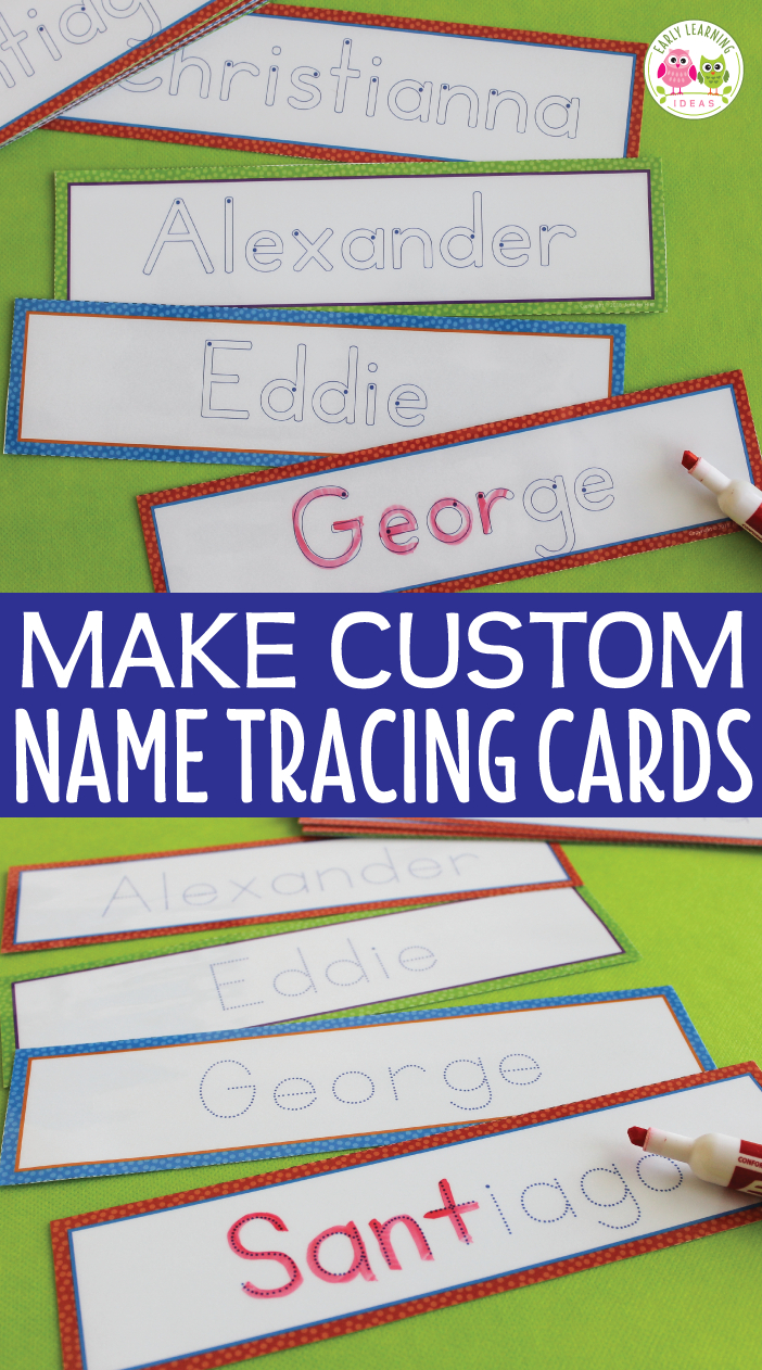 Editable Name Tracing Cards | Name Writing Activities For in Tracing Letters Editable