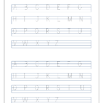 English Worksheet - Alphabet Tracing In 4 Lines - Capital inside Cursive Capital Letters Tracing