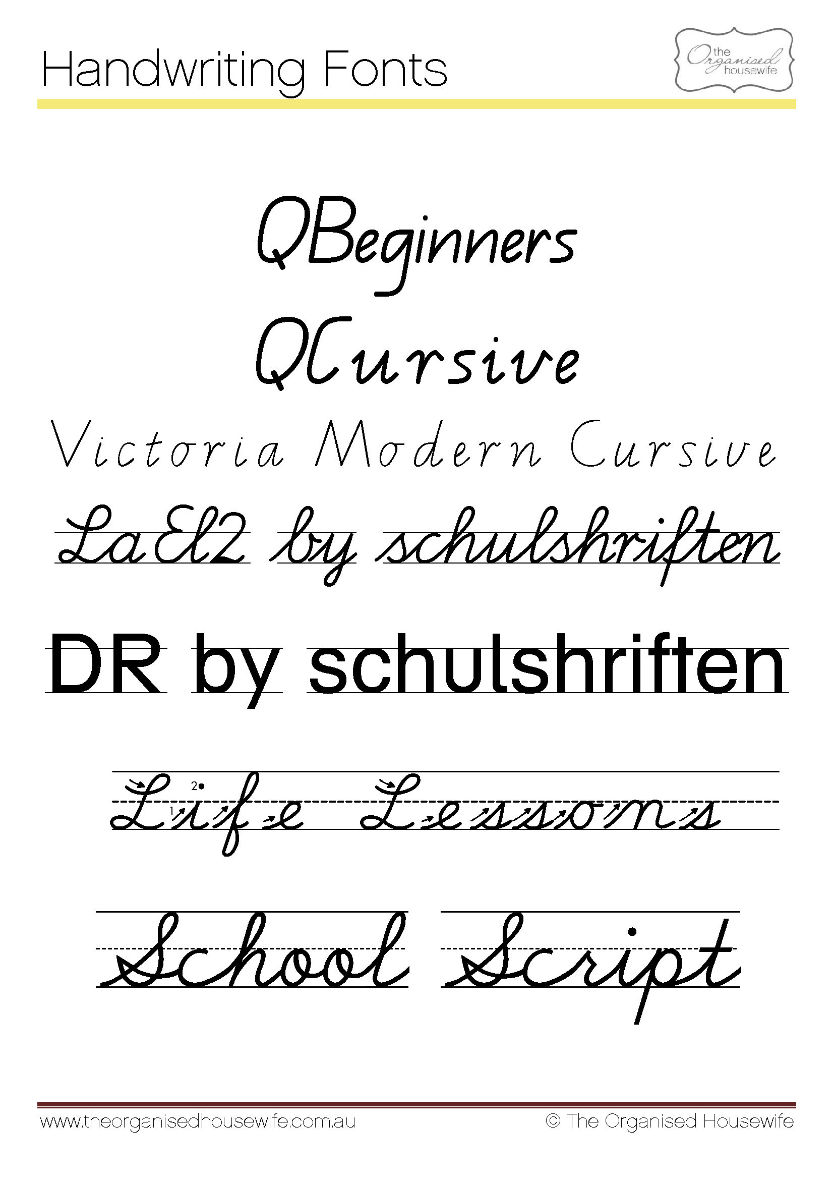 Fonts To Help Kids To Write + Qld Cursive - The Organised intended for Qld Font Tracing Letters