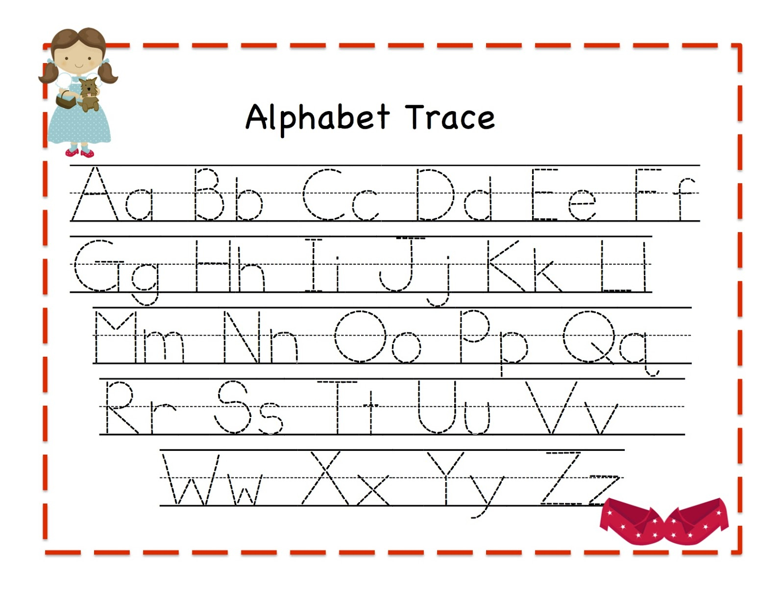 Free Alphabet Tracing Templates ] - Tracing Letters Template for Printable Tracing Alphabet Letters Az