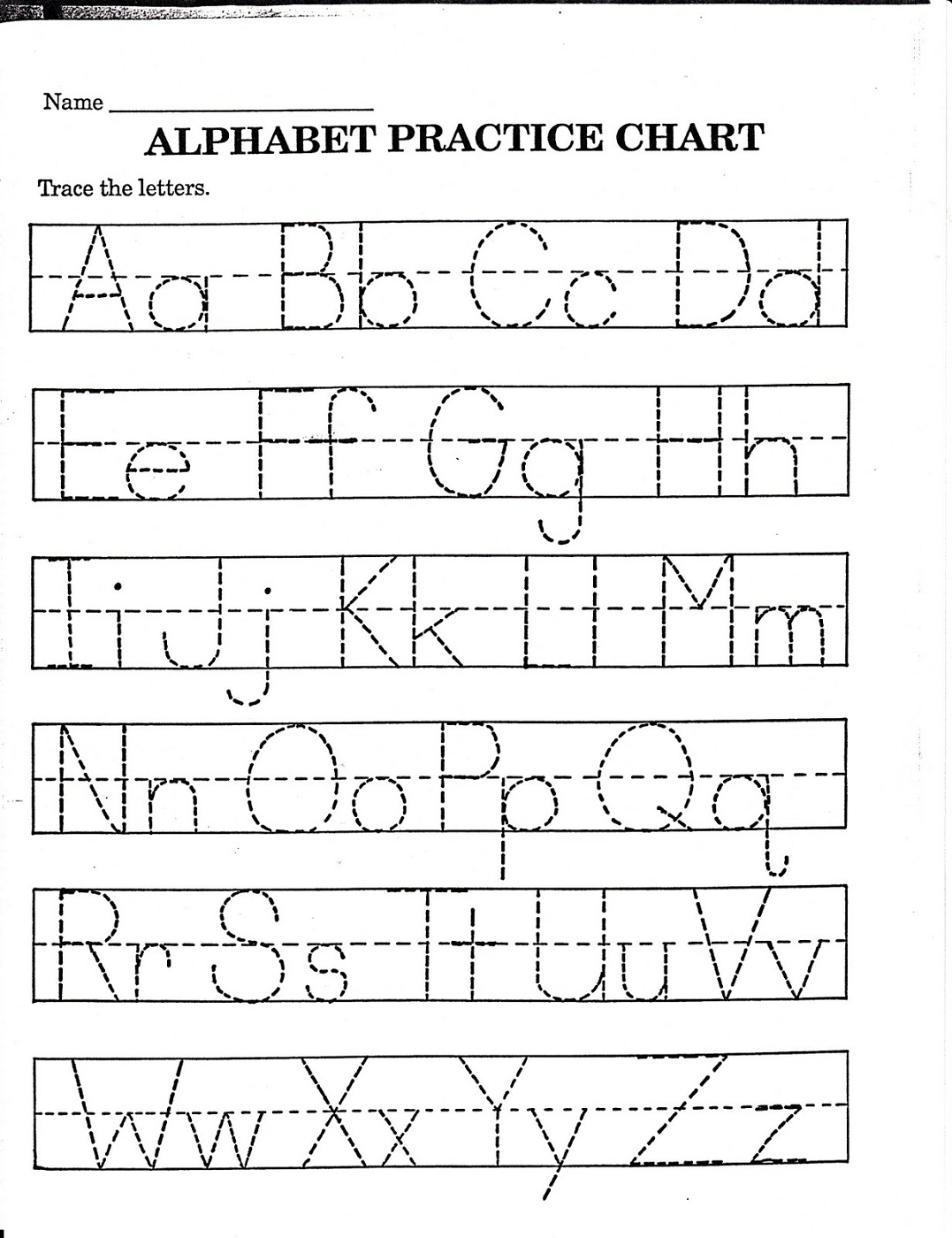 Practice Tracing Letters For Kindergarten - TracingLettersWorksheets.com