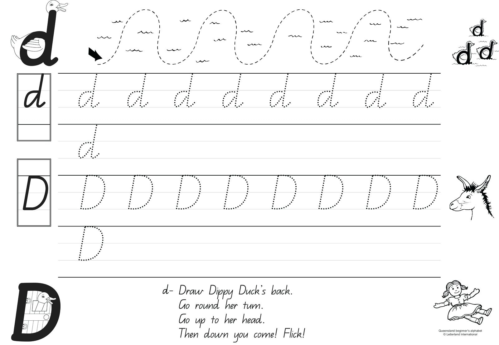 Free Cursive Pages Free Collection Of Handwriting Worksheets with Qld Font Tracing Letters