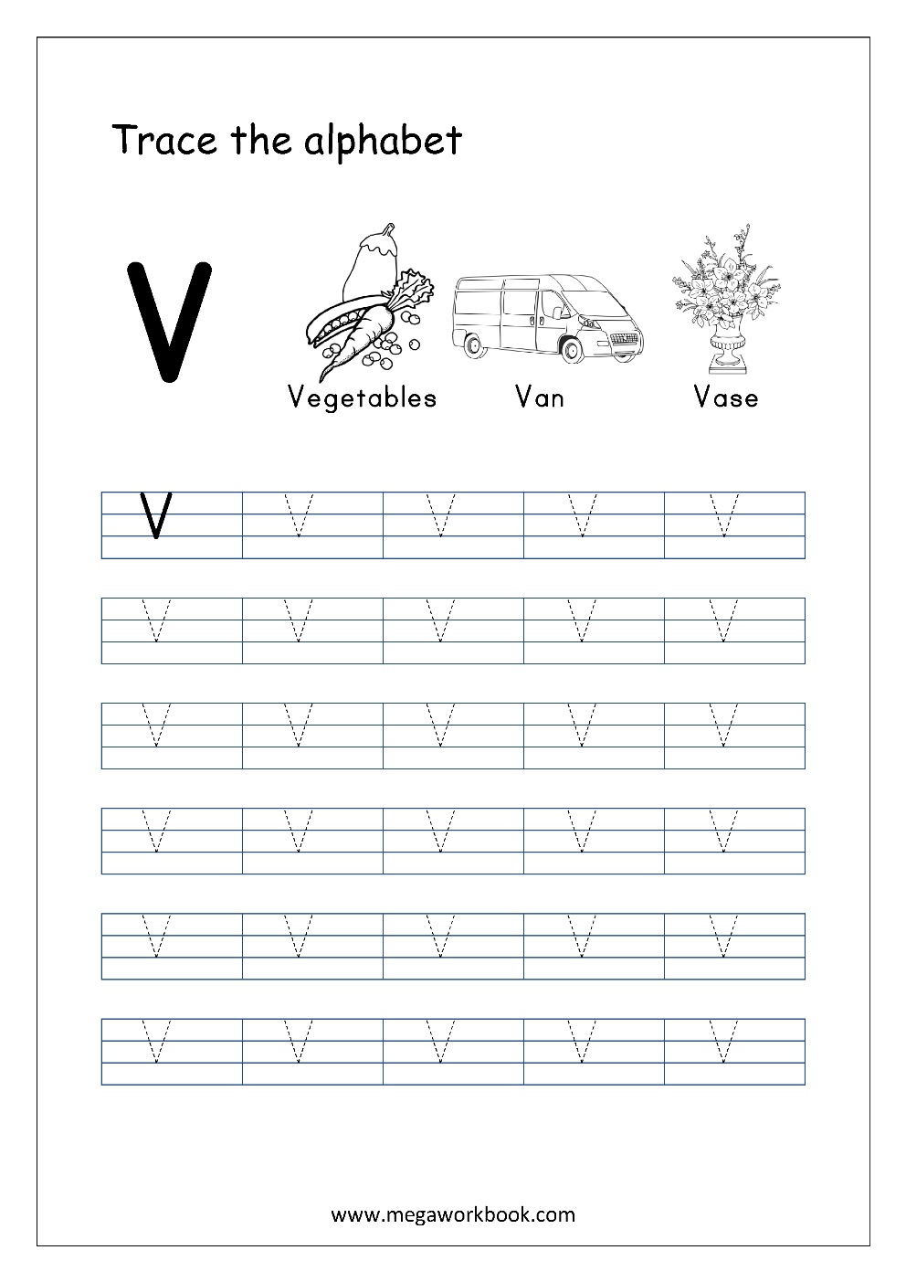 Free English Worksheets - Alphabet Tracing (Capital Letters pertaining to Tracing Capital Letters