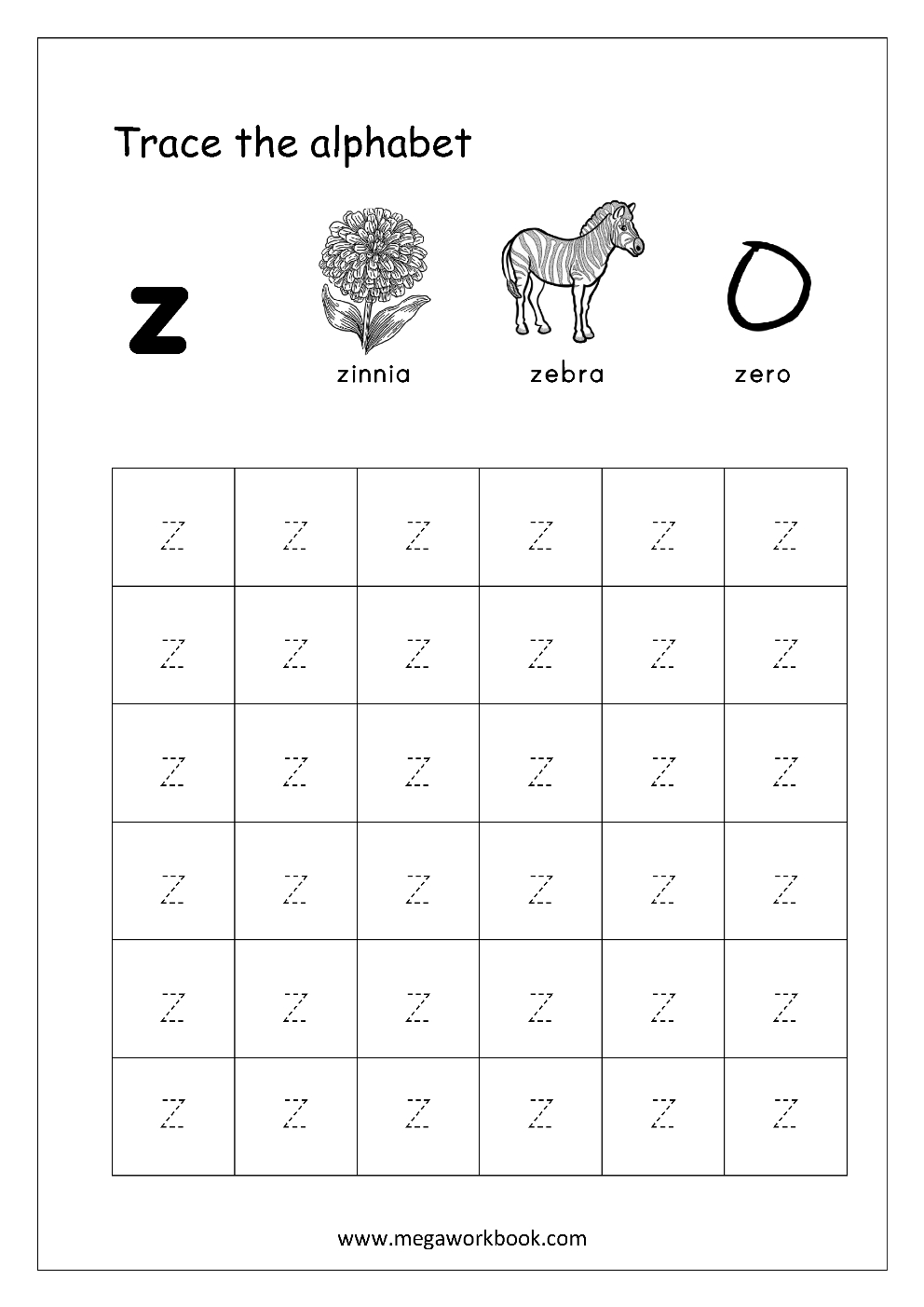 Free English Worksheets - Alphabet Tracing (Small Letters throughout Tracing Small Letters Az