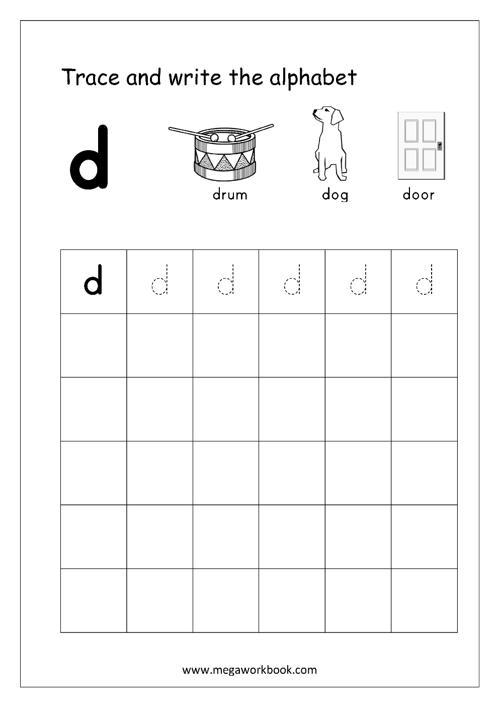 Free English Worksheets - Alphabet Writing (Small Letters inside Small Letters Tracing Worksheets