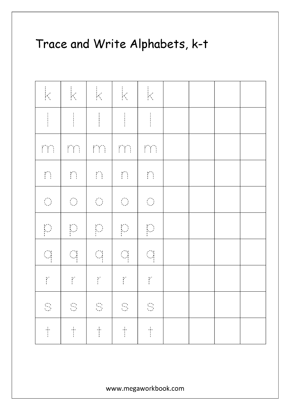 Free English Worksheets - Alphabet Writing (Small Letters throughout Tracing Small Letter G Worksheet