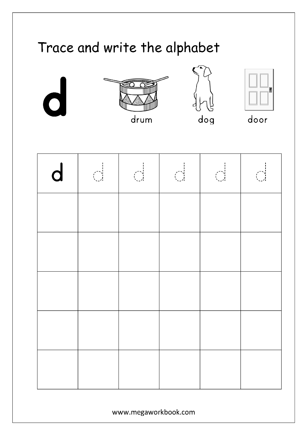 Free English Worksheets - Alphabet Writing (Small Letters with regard to Tracing Small Letters Worksheets