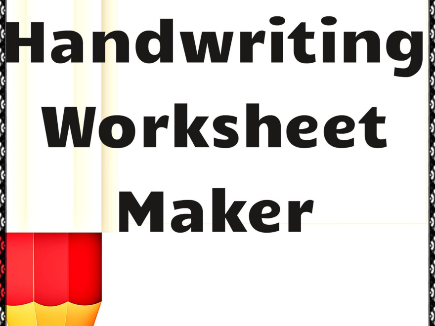 Free Handwriting Worksheet Maker! | Handwriting Worksheet with regard to Letter Tracing Worksheet Creator