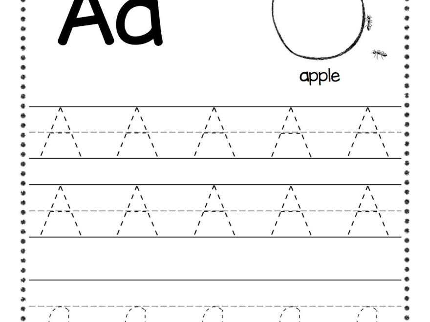 Free Letter A Tracing Worksheets | Alphabet Worksheets for Tracing Letters Download