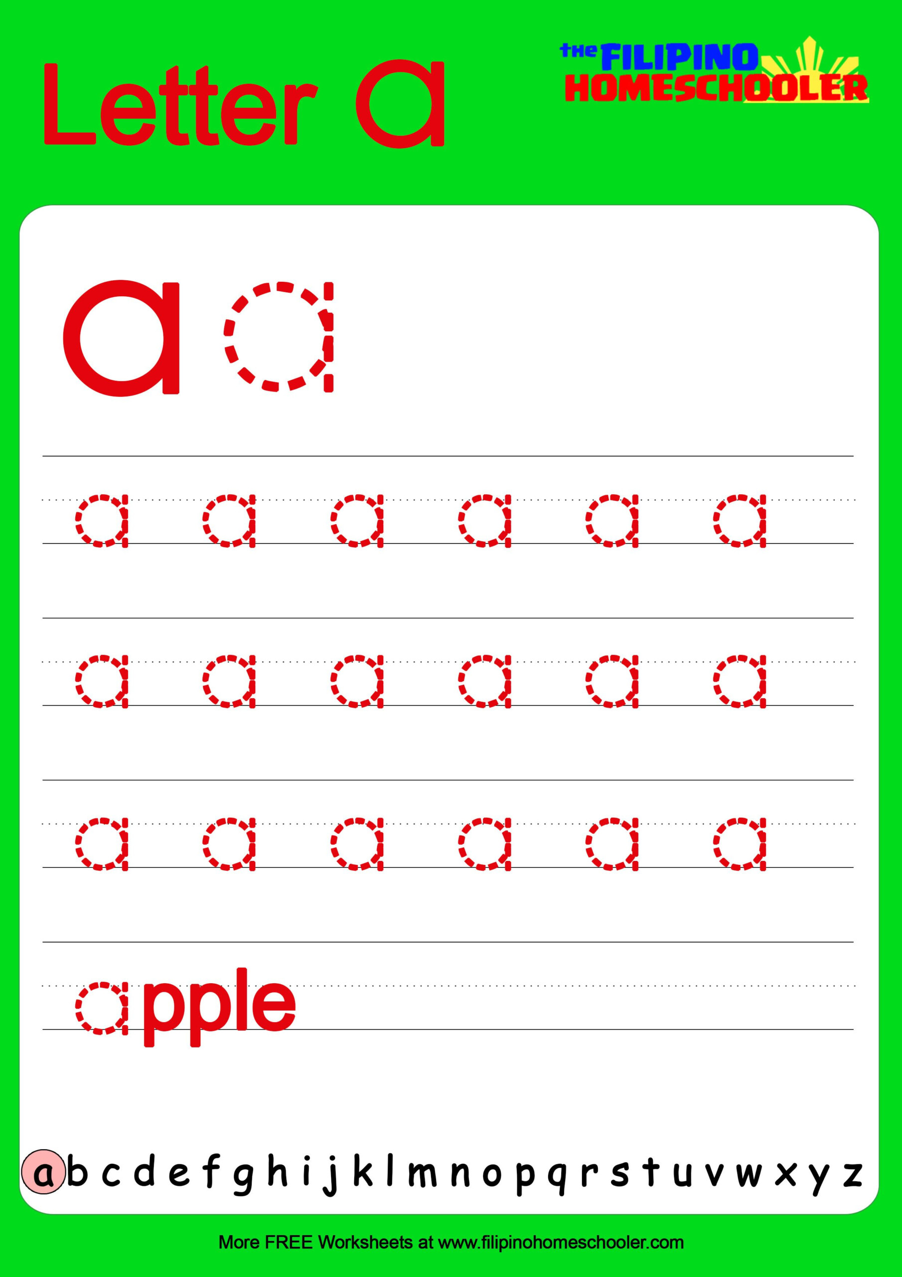Free Lowercase Letter Tracing Worksheets | Alphabet with Letter Tracing Worksheets Pdf Free