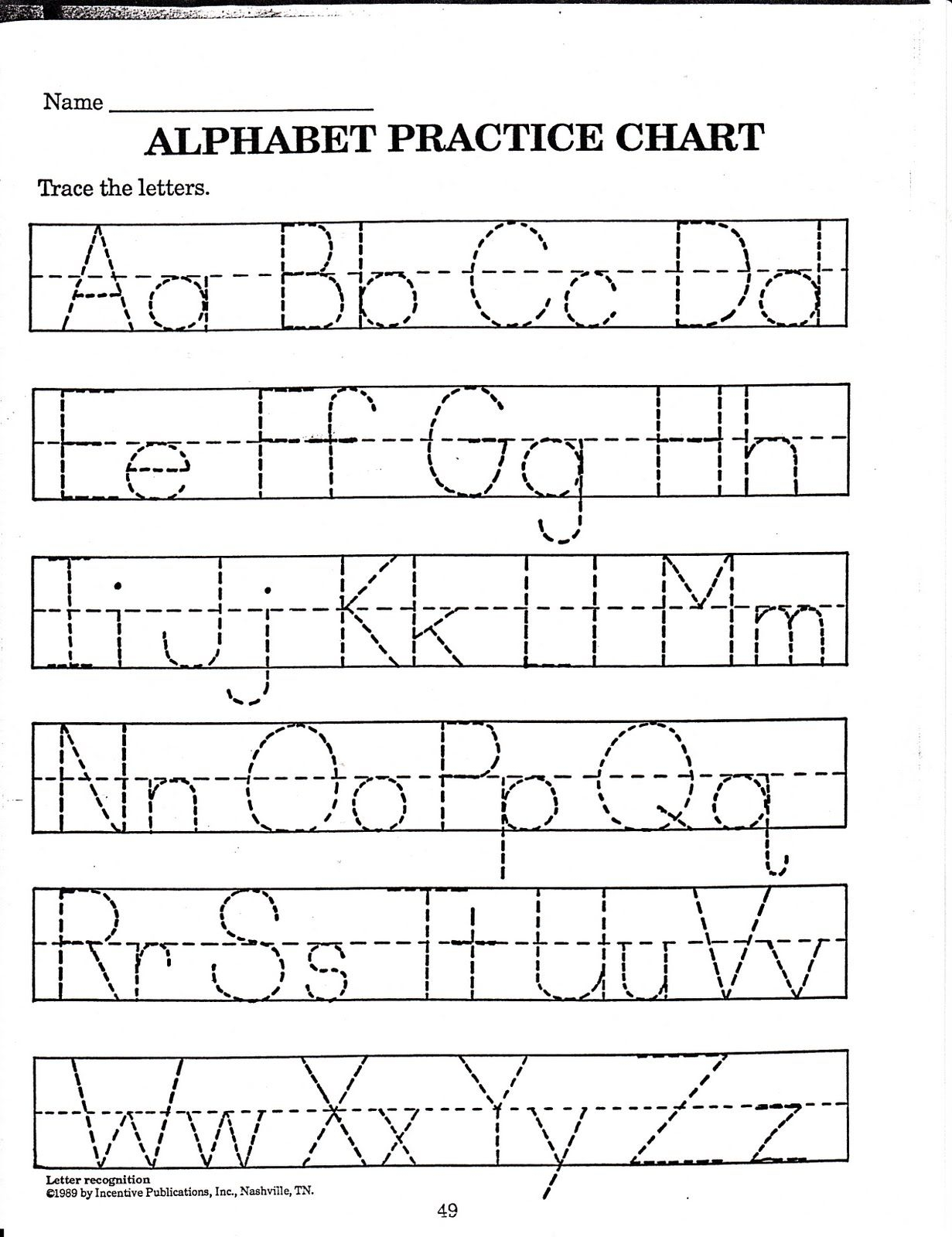 Free Printable Abc Worksheets For Preschool: Preschool throughout Free Printable Tracing Letters Az