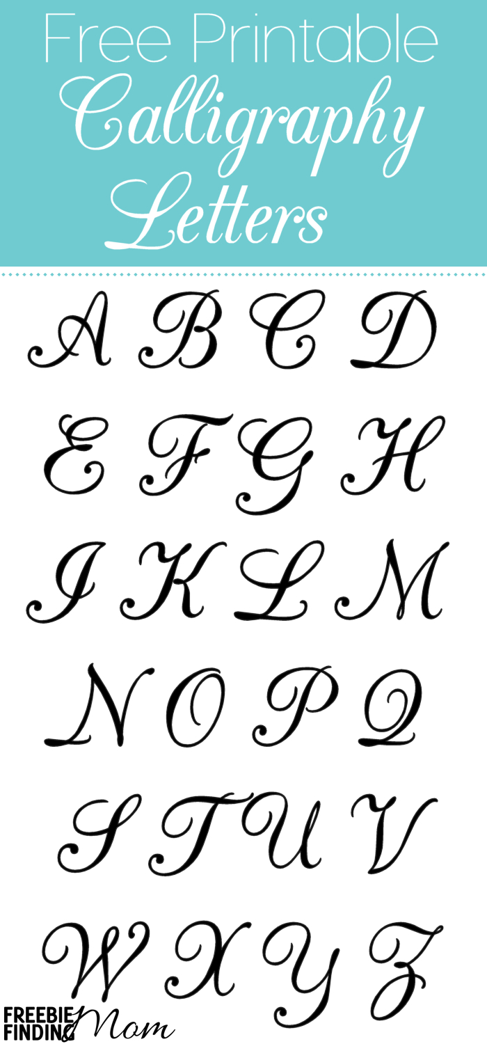 Free Printable Calligraphy Letters | Alphabet Stencils within Calligraphy Letters Tracing