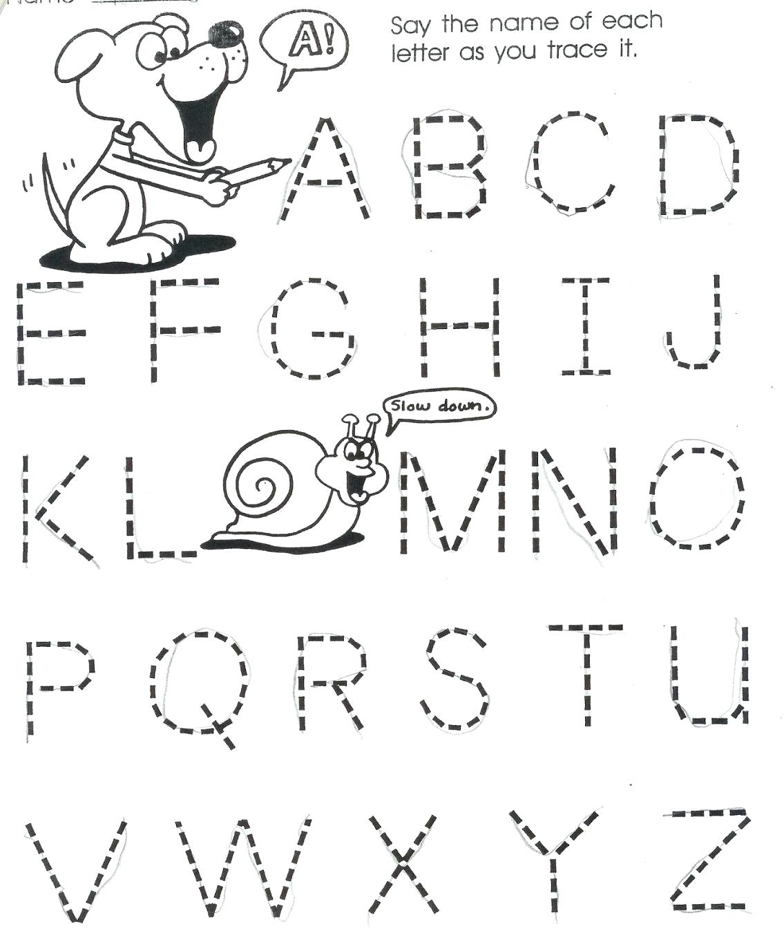 tracing letters worksheets for 3 year olds