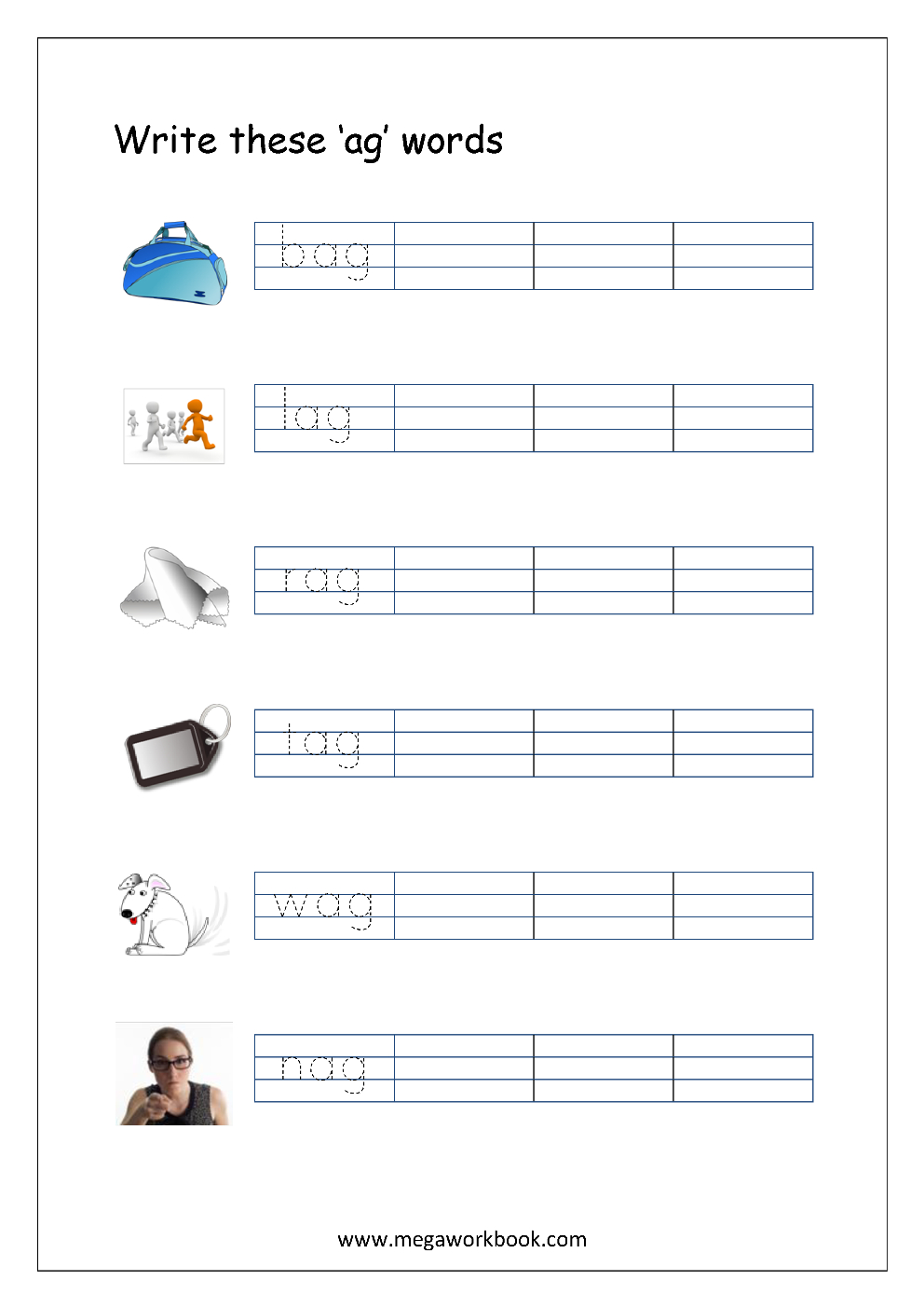 Tracing Three Letter Words Worksheets TracingLettersWorksheets