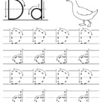 Free Printable Letter D Tracing Worksheet With Number And in Tracing Letter D Worksheets