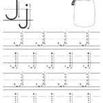 Free Printable Letter J Tracing Worksheet With Number And intended for Free Printable Tracing Letters For Kindergarten
