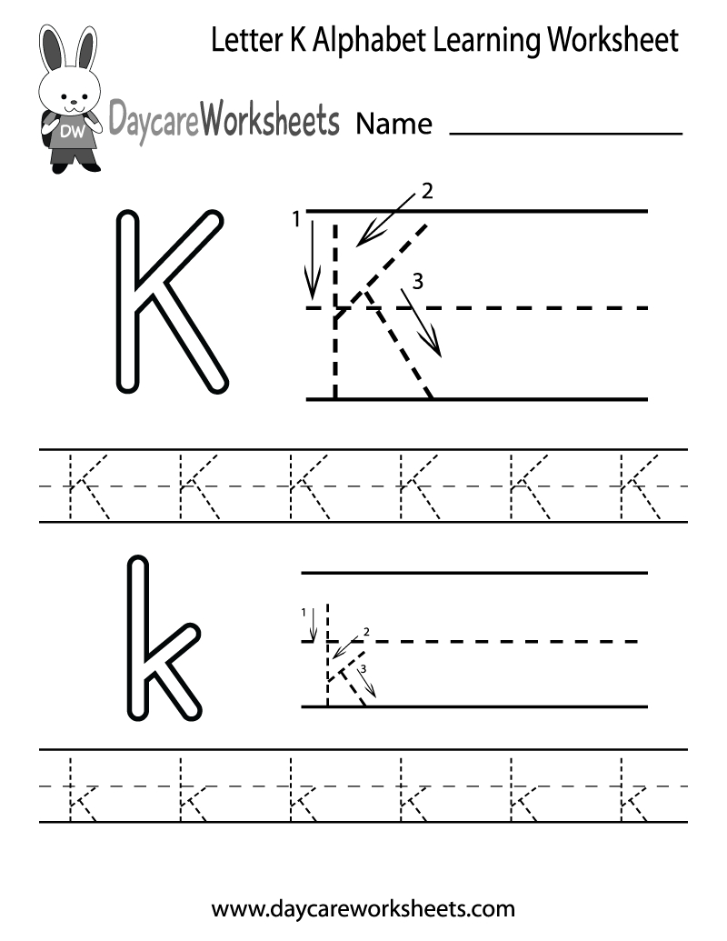 Tracing Letter K Worksheets TracingLettersWorksheets