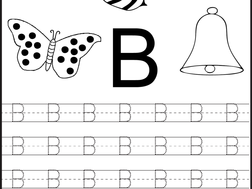 Free Printable Letter Tracing Worksheets For Kindergarten inside Letter Tracing Worksheets For Preschoolers Free
