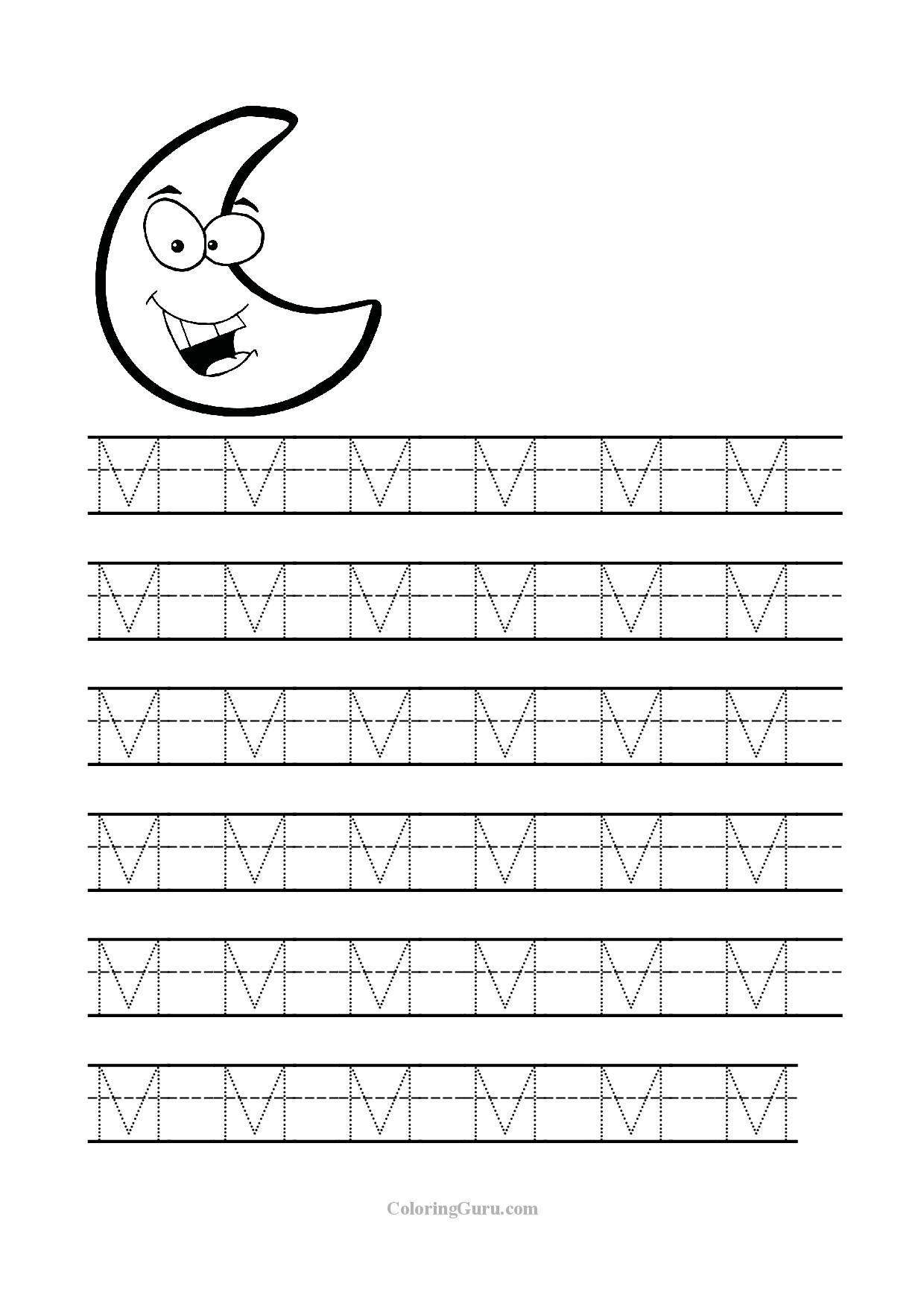 tracing letters worksheets kindergarten tracing letters