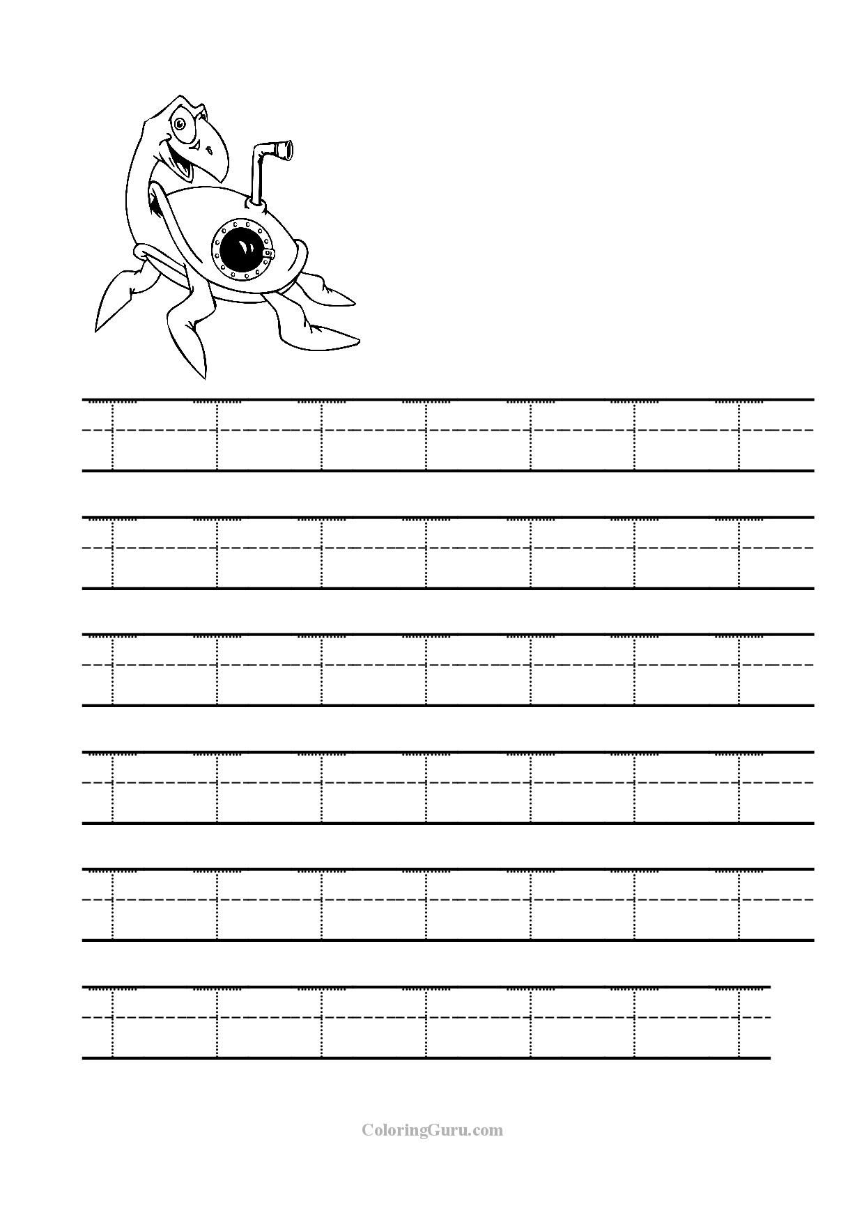 Free Printable Tracing Letter T Worksheets For Preschool in Tracing The Letter I Worksheets For Preschool