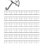 Free Printable Tracing Letter U Worksheets For Preschool with Tracing Letter U Worksheets