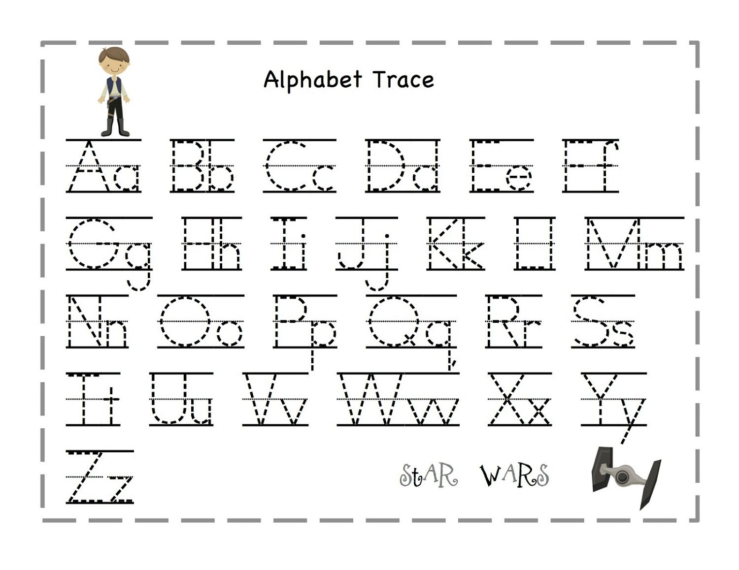 Free Traceable Alphabet For Kids | Letter Tracing Worksheets within Preschool Dotted Letters For Tracing