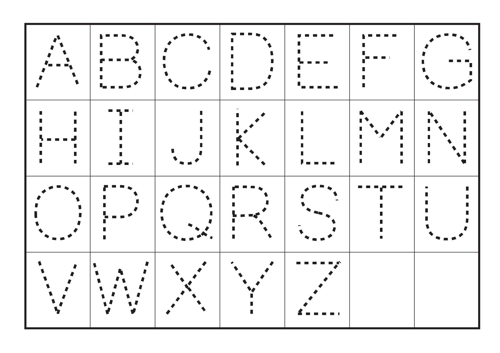 preschool tracing letters and numbers