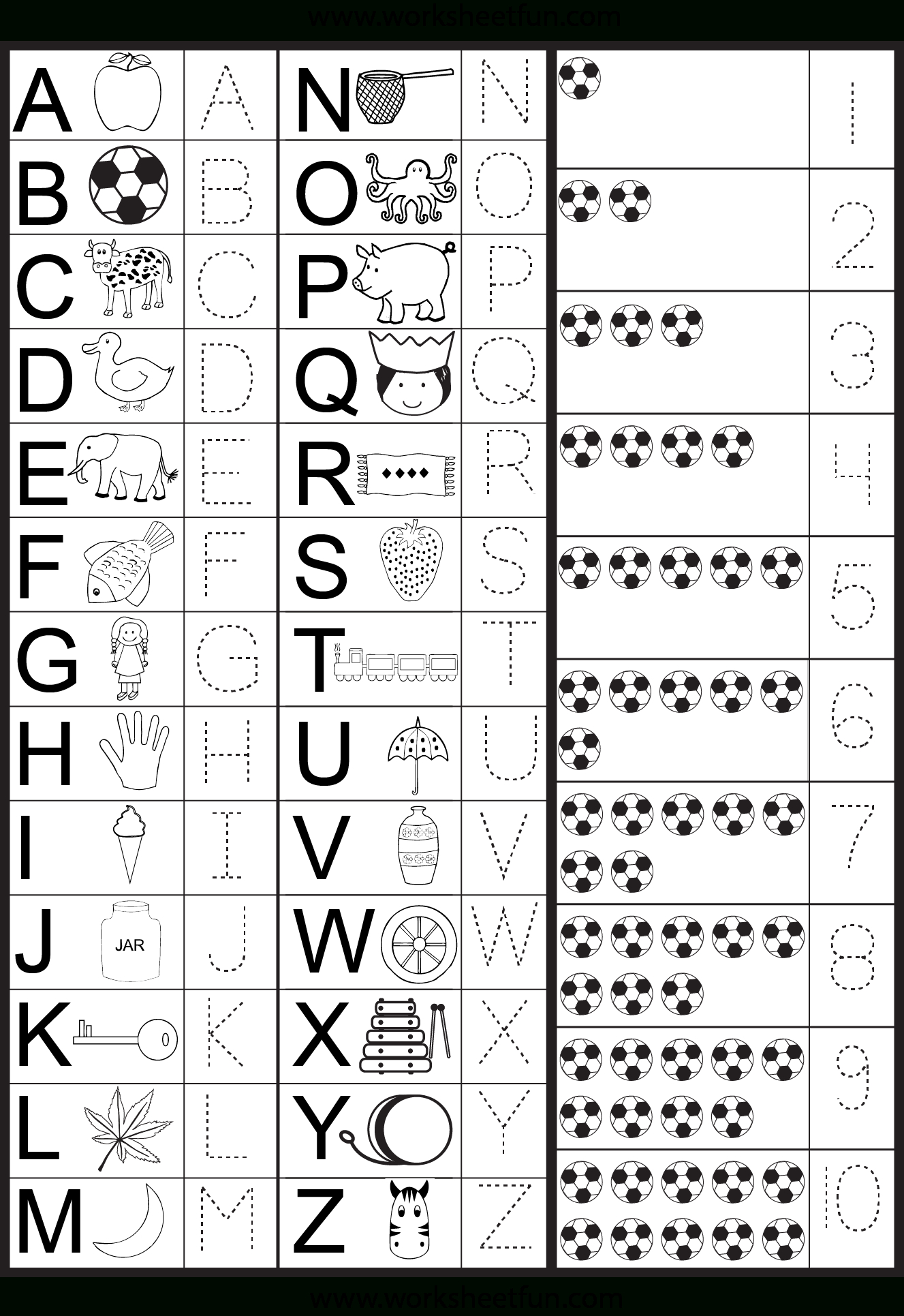 Free Tracing Ketters And Numbers | Letters And Numbers for Tracing Letters And Numbers Printable