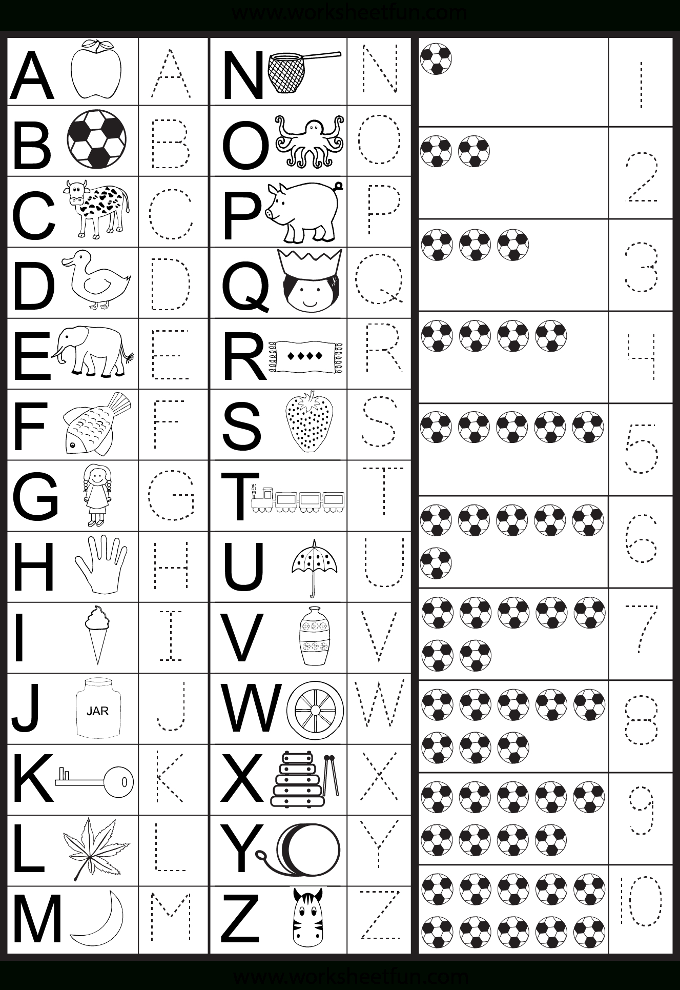 Tracing Letters And Numbers Printable Free