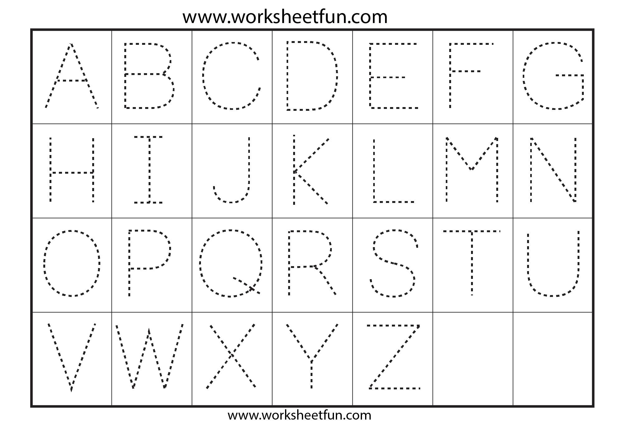 Free Tracing Letters Worksheet | Printable Worksheets And regarding Dot Letters For Tracing Free