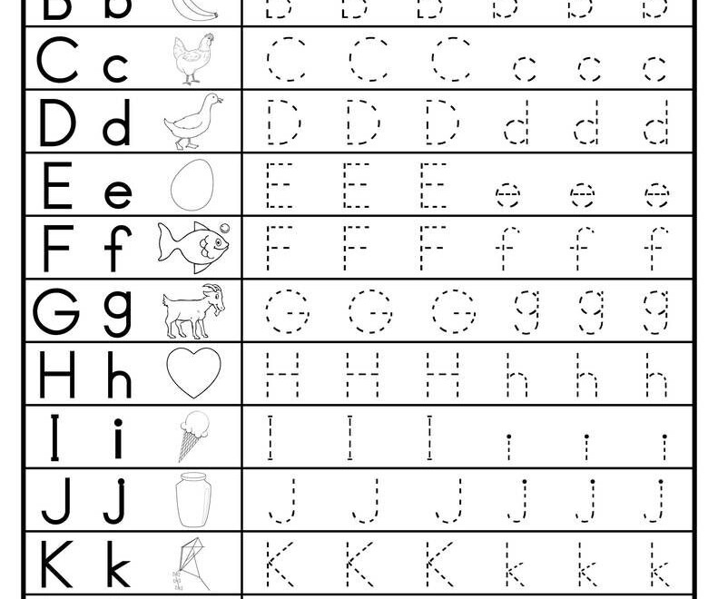 Free Uppercase And Lowercase Letter Tracing Worksheets with regard to Upper And Lowercase Letters Tracing Worksheets