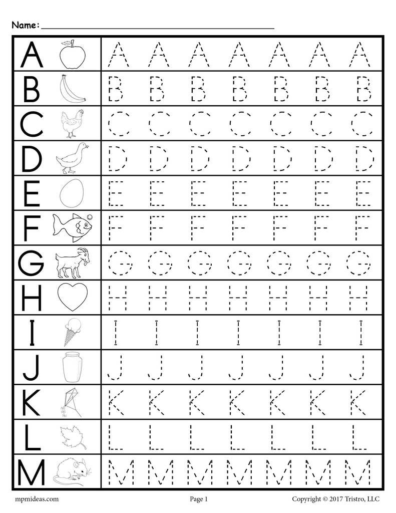 Capital Letters Tracing Sheets