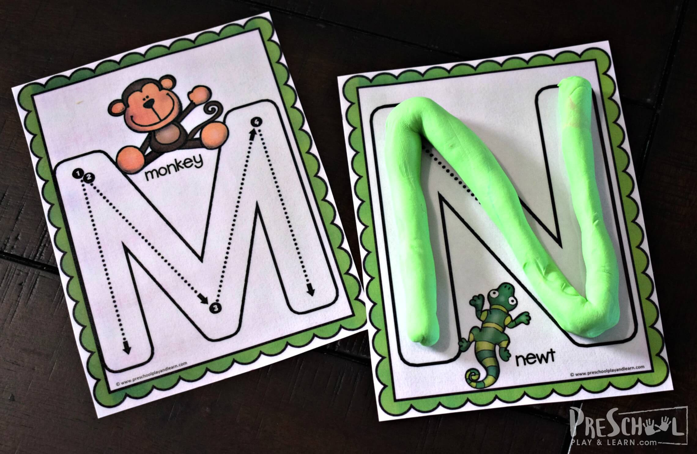 Free Uppercase Tracing Letters With Animals A-Z — Preschool with regard to Tracing Letters With Playdough