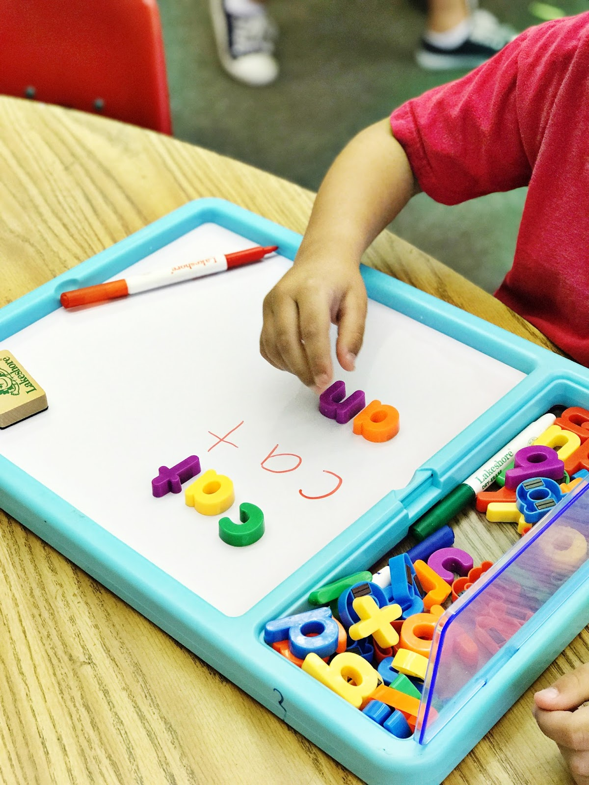 Getting Crafty With Lakeshore Learning | Apples And Abc&amp;#039;s in Lakeshore Tracing Letters