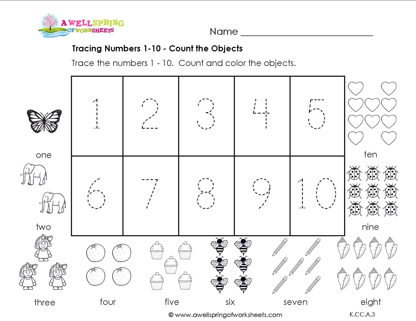 Grade Level Worksheets | Kindergarten Math Worksheets intended for Tracing Letters Numbers And Shapes