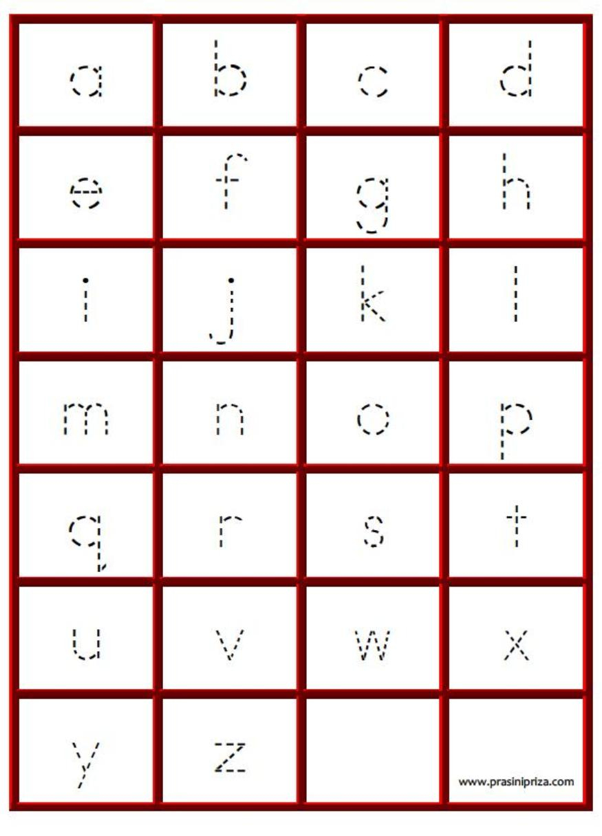 Handwriting Paper To Print-Small Alphabet Letters Tracing Paper regarding Tracing Small Letters Of The Alphabet