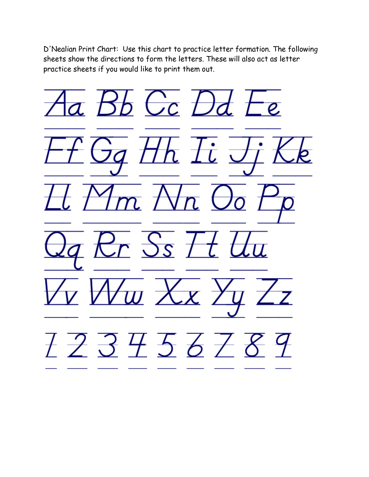 dnealian alphabet tracing worksheets dnealian alphabet