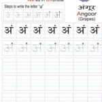 Hindi Alphabet Practice Worksheet - Letter अं | Hindi in Hindi Letters Tracing Worksheet