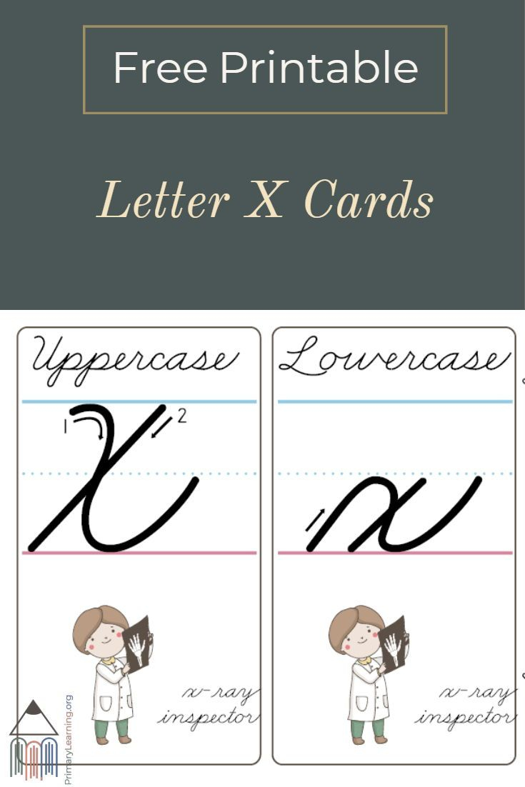 How To Make A Cursive X - Printable Cards | Cursive for Cursive Letters Tracing Guide