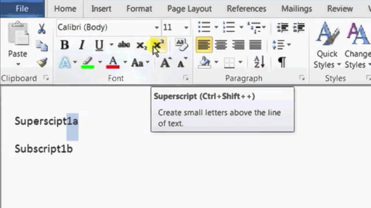 How To Make A Letter Or Number Superscript On Microsoft Word : Microsoft  Word Help regarding How To Make Tracing Letters In Word