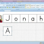 How To Make A Letter Tile Printable Using Microsoft Word intended for How To Create Tracing Letters