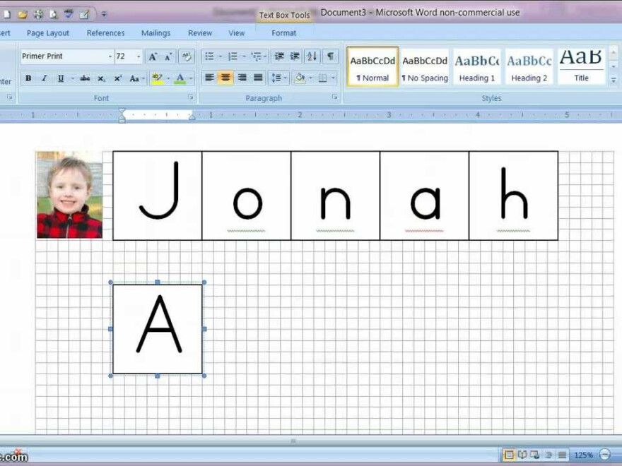 How To Make A Letter Tile Printable Using Microsoft Word with How To Make Tracing Letters In Microsoft Word