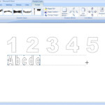 How To Make Dashed Letters And Number Tracing In Microsoft in How To Make Tracing Letters In Word