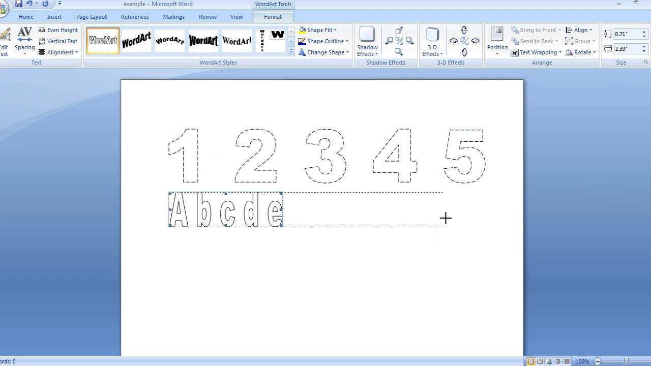 How To Make Dashed Letters And Number Tracing In Microsoft in How To Make Tracing Letters In Word