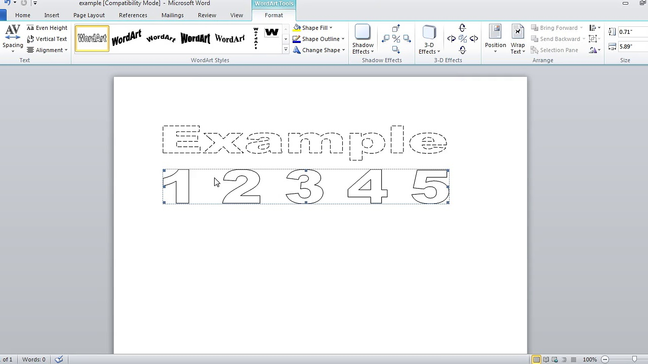 How To Make Dashed Letters And Number Tracing In Microsoft regarding How To Make Tracing Letters In Word