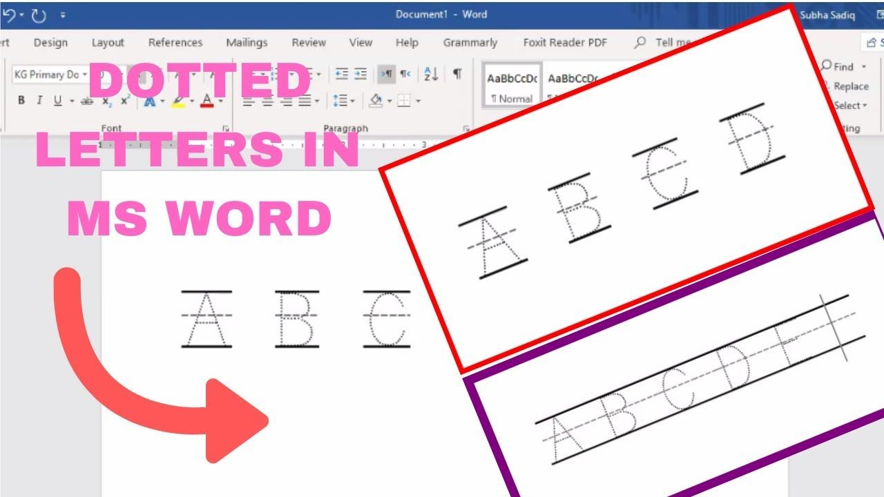 How To Make Dotted Letters In Microsoft Word | Dotted Letter regarding How To Make Tracing Letters In Word