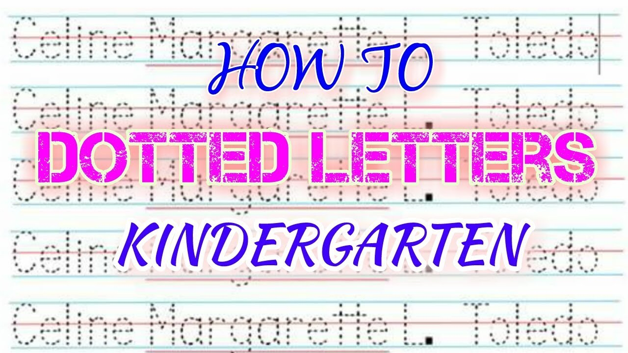 How To Make Dotted Letters (Tagalog )- Kindergarten in How To Create Tracing Letters