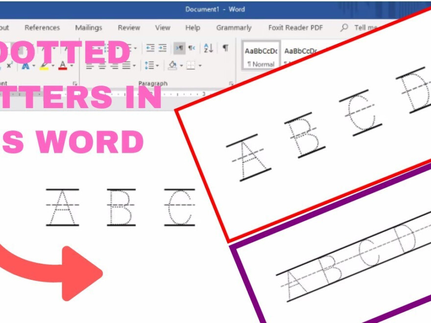 How To Make Tracing Letters In Microsoft Word throughout How To Create Tracing Letters